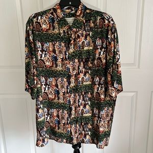 Reyn Spooner Guy Buffet Aloha Hawaiian Button Down Shirt Mens Sz Large